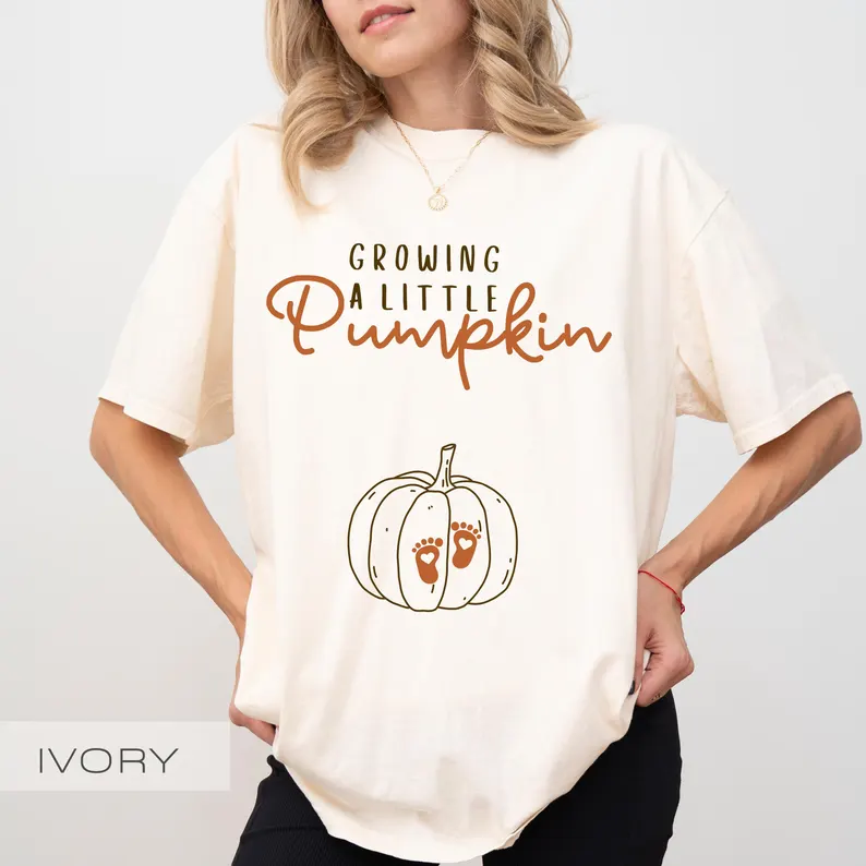 Little Pumpkin Pregnancy Tee – Fall Maternity Comfort Colors® Shirt