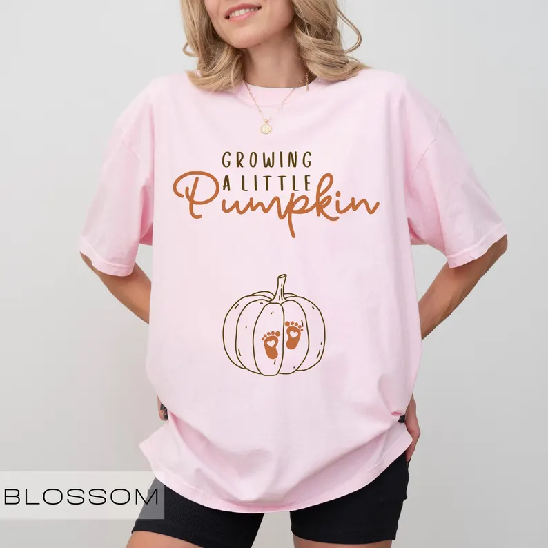 Little Pumpkin Pregnancy Tee – Fall Maternity Comfort Colors® Shirt