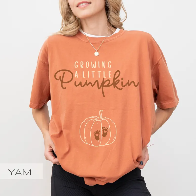 Little Pumpkin Pregnancy Tee – Fall Maternity Comfort Colors® Shirt