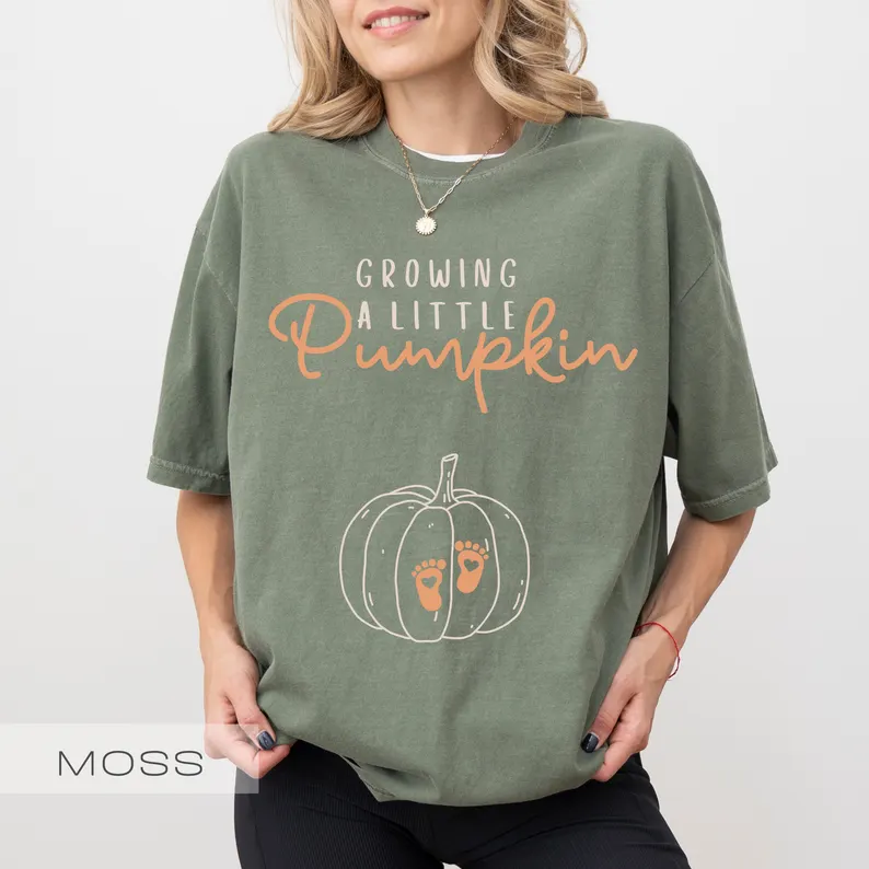 Little Pumpkin Pregnancy Tee – Fall Maternity Comfort Colors® Shirt