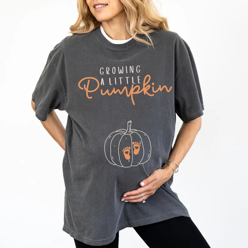 Little Pumpkin Pregnancy Tee – Fall Maternity Comfort Colors® Shirt