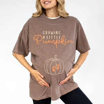 Little Pumpkin Pregnancy Tee – Fall Maternity Comfort Colors® Shirt