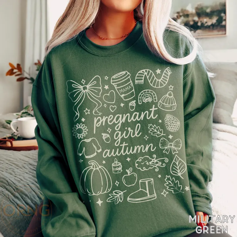 Autumn Pregnancy Announcement Tee – Cozy Maternity & Fall Vibes