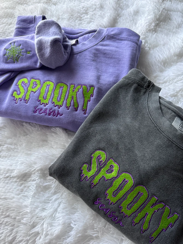 Spooky Season Embroidered Sweatshirt – Halloween Sweater
