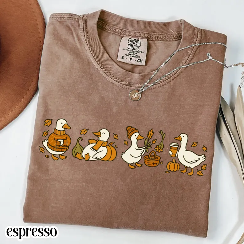 Silly Goose Shirt – Fall Vibes Comfort Colors® Thanksgiving Tee