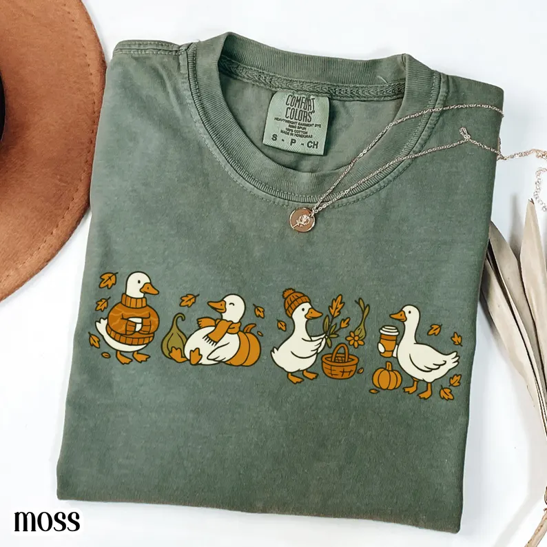 Silly Goose Shirt – Fall Vibes Comfort Colors® Thanksgiving Tee