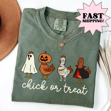 Cute Ghost Chicken Lover Graphic Tee- Fall Halloween Shirt