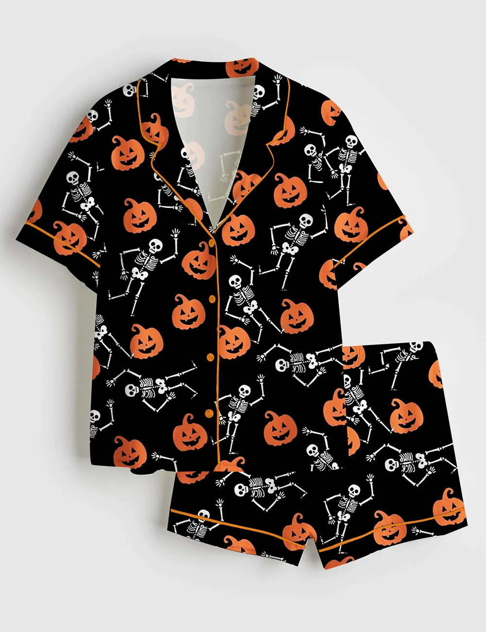 Spooky Season Pajamas – Women’s Anti MAGA Skeleton Satin  PJs