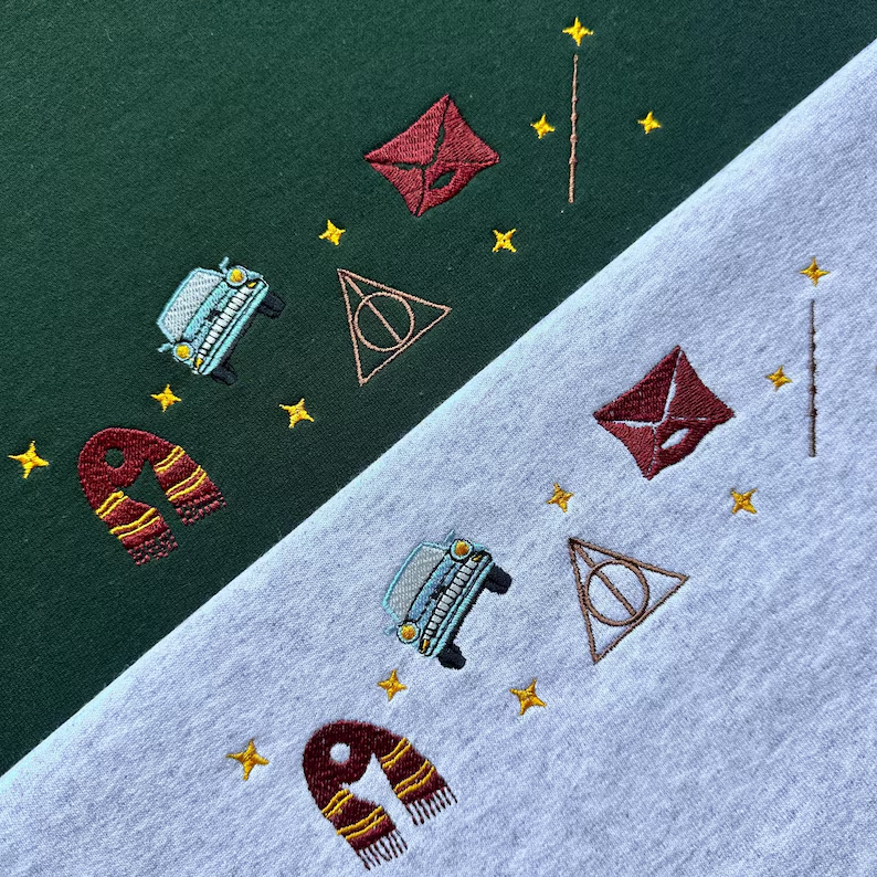 Wizard Crewneck, Fantasy Witchcraft School Sweatshirt- Magic Embroidered Shirt