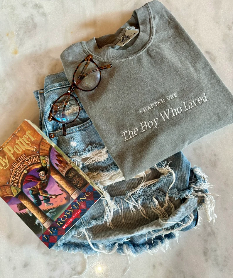 Wizard Embroidered Shirt – The Boy Who Lived Comfort Colors® Tee