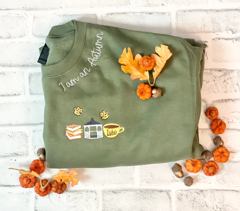 Gilmore Girls Embroidered Crewneck – Fall Unisex Sweatshirt
