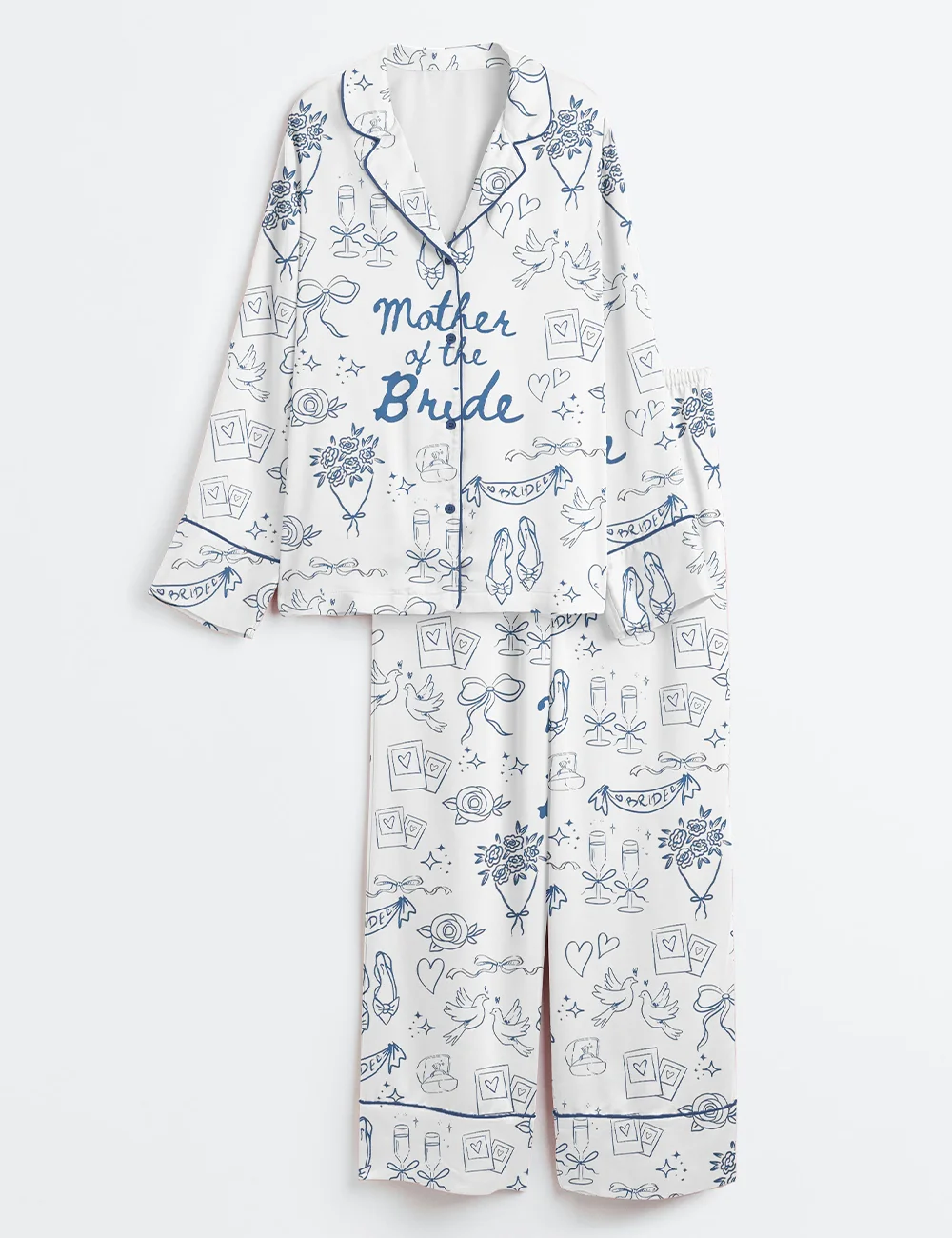 Mother of the Bride PJS – Going to the Chapel Satin Pajama Set
