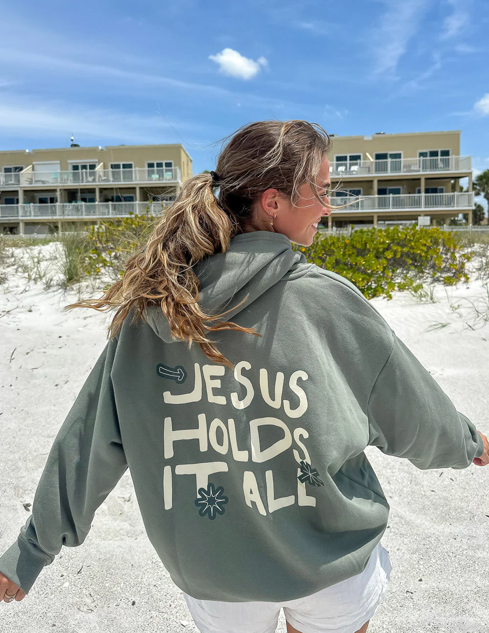 Christian Hoodie – Jesus Holds It All Design
