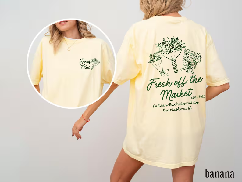 Fresh Off The Market Bachelorette Shirts Floral Bachelorette Party Shirts - Bridal Party Tee
