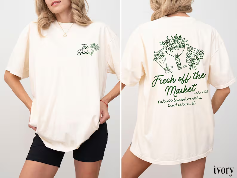 Fresh Off The Market Bachelorette Shirts Floral Bachelorette Party Shirts - Bridal Party Tee