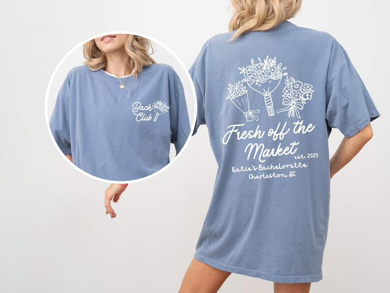 Fresh Off The Market Bachelorette Shirts Floral Bachelorette Party Shirts - Bridal Party Tee