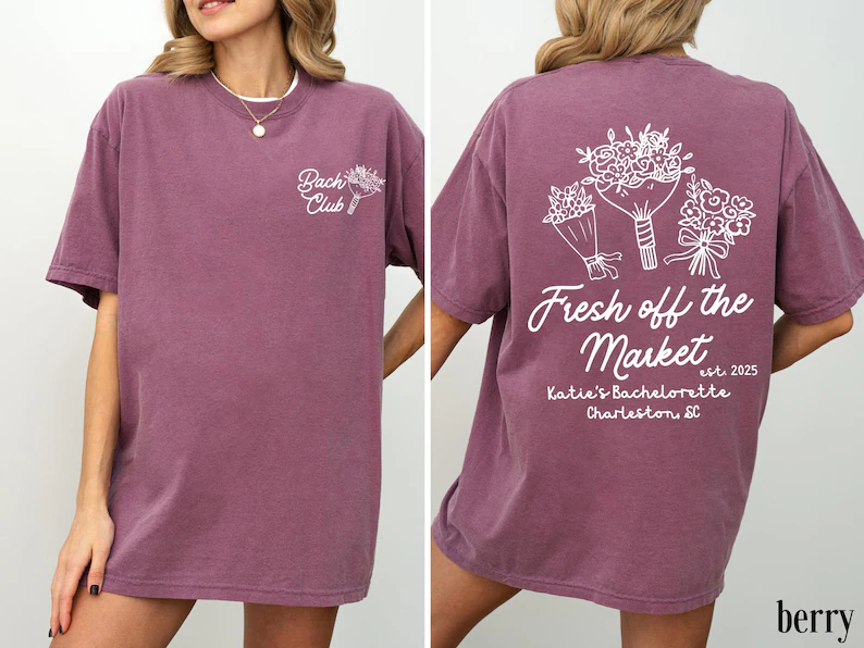 Fresh Off The Market Bachelorette Shirts Floral Bachelorette Party Shirts - Bridal Party Tee