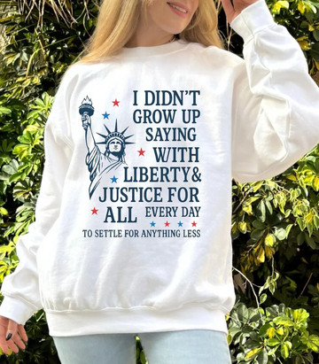 Liberty and Justice for All Sweater – 4th of July USA Pride