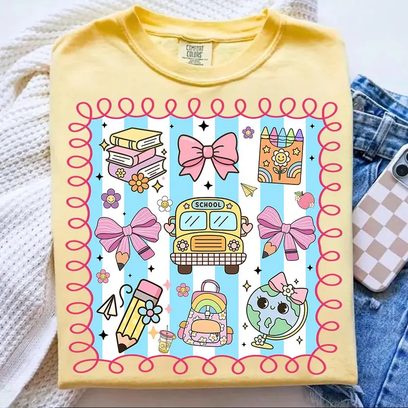 Preppy Coquette Back to School Shirt – Cute First Day Tee