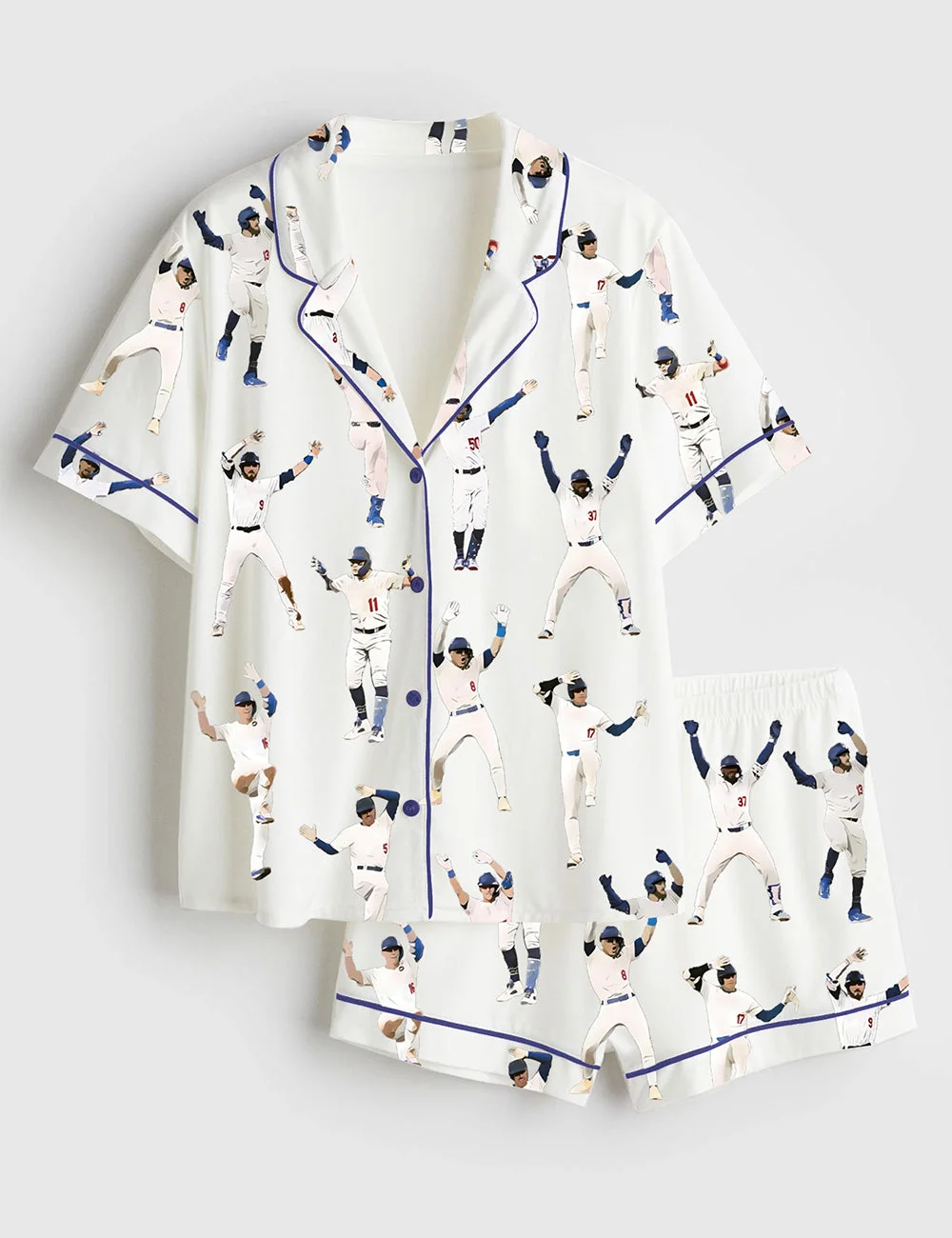 Women’s Baseball League Satin Pajama Set