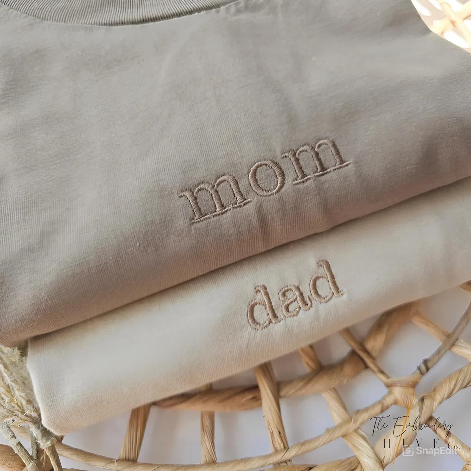 New Mom– Embroidered Mama Tee, Mother’s Day T-Shirt