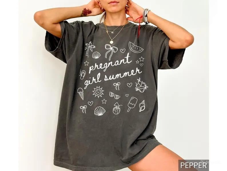 Summer Baby Shower Tee – Pregnancy Reveal & Announcement Shirt